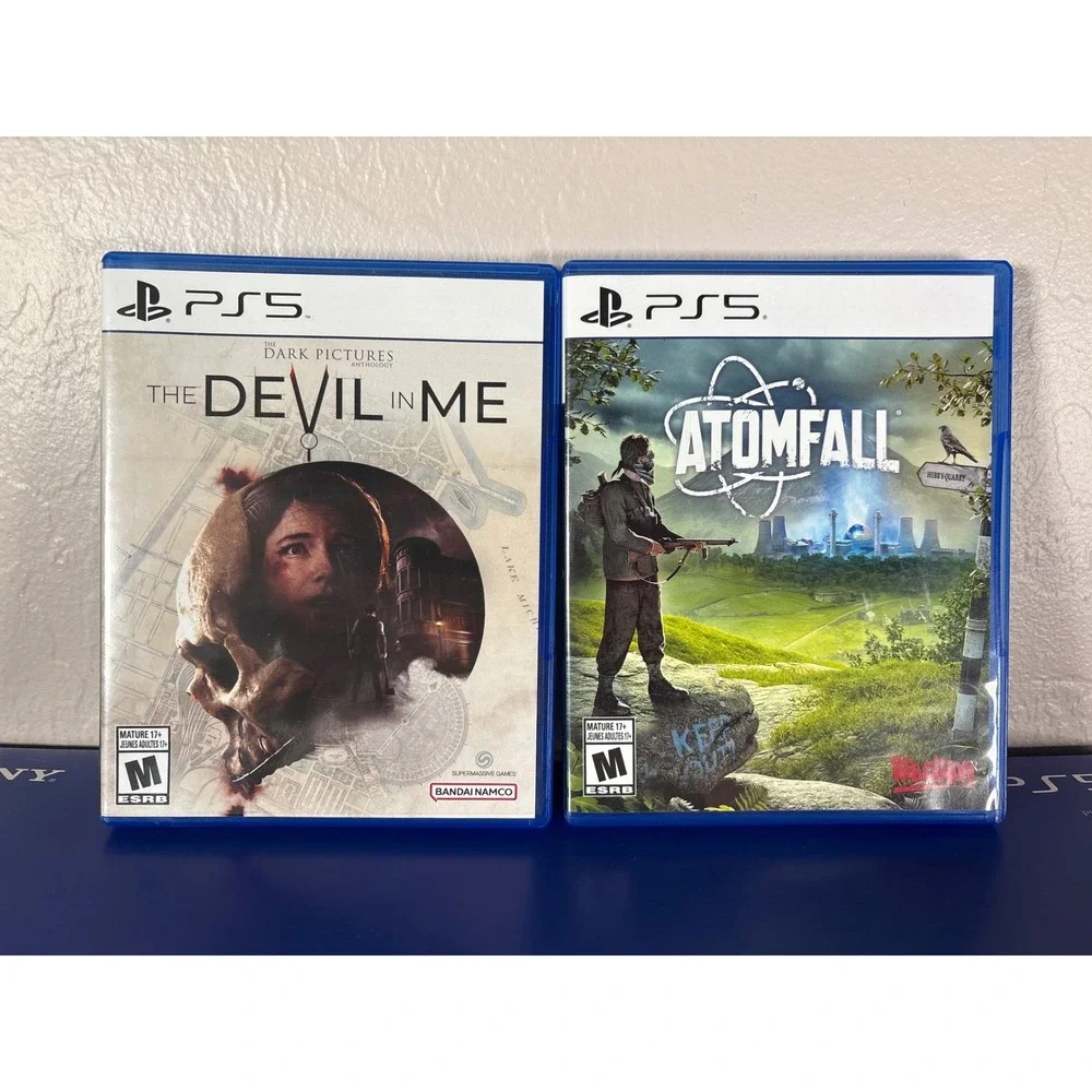 Sony PlayStation 5 PS5 Slim Disc Console CFI-2015 2 Controllers 2 Games Bundle